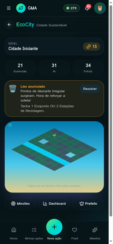 Galeria — tela EcoCity do app GMA
